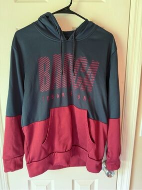 FC Barcelona Two-Tone Hoodie in Navy and Maroon